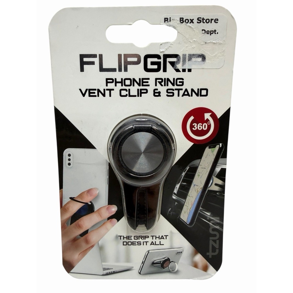 Flip Grip Phone Ring Vent Clip & Stand 360‎ Degrees Rotation.